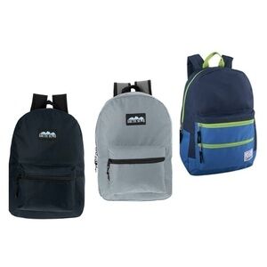 School backpack Multi-Color Adjustable Padded Shoulder Straps - Navy Blue 3 set